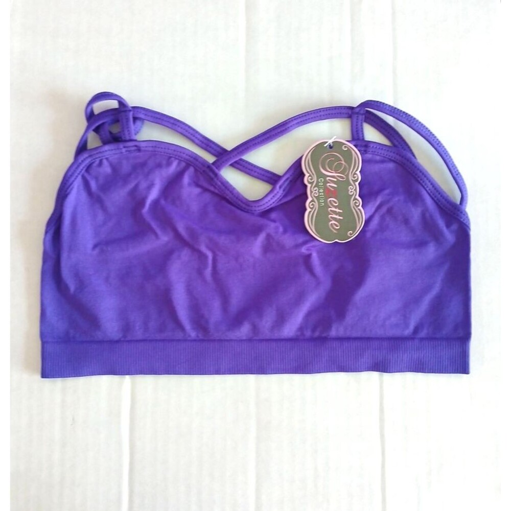 Suzette Collection O/S Purple Strapless Tube Top Seamless Bralette Light Control